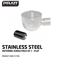Stainless Steel Metering Screw Pack Of 1 - Flat