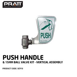 Push Handle & 15mm Ball Valve Kit - Vertical Assembly