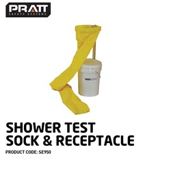 Shower Test Sock & Receptacle