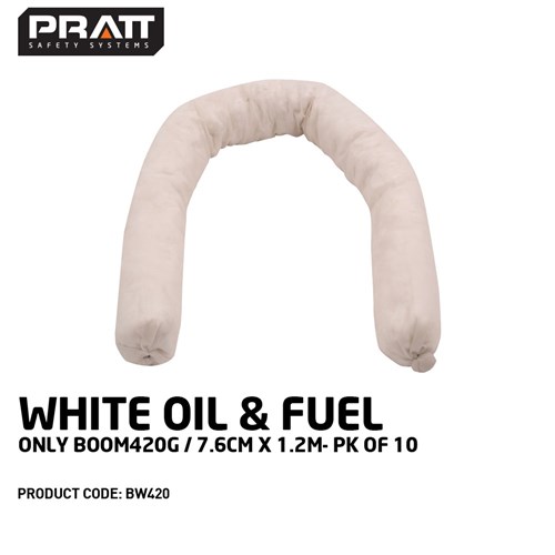 White Oil/Fuel Boom 420g / 7.6cm X 1.2m