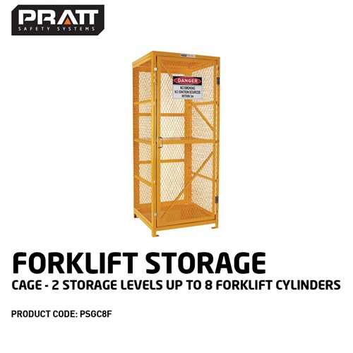 Forklift Storage Cage. 2 Storage Levels Up To 8 Forklift Cylinders